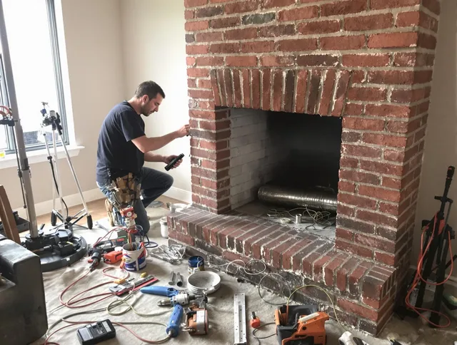 Eastvale Chimney Sweep specialist finalizing chimney liner service in Eastvale, CA