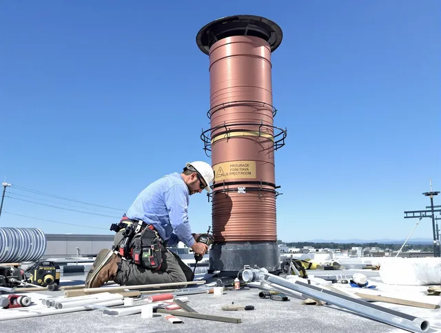 Installed chimney liner by Eastvale Chimney Sweep in Eastvale, CA