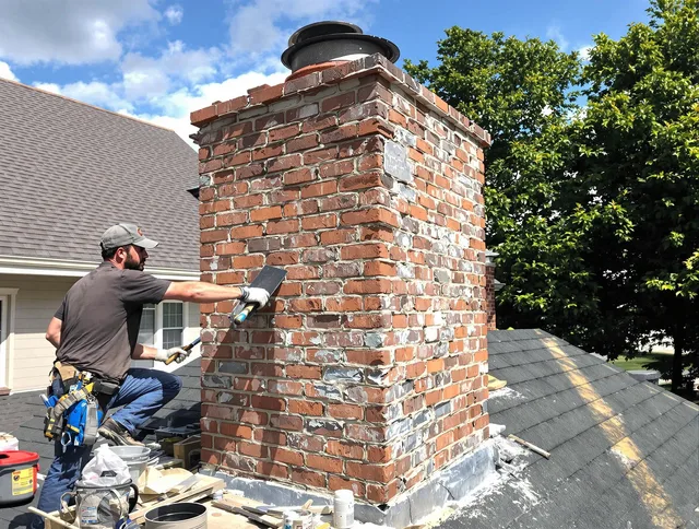 Completed chimney rebuild by Eastvale Chimney Sweep in Eastvale, CA