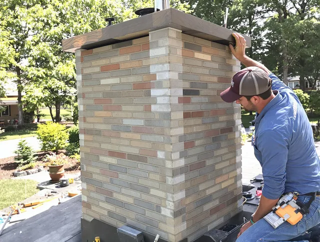 Eastvale Chimney Sweep completing a modern chimney remodel in Eastvale, CA