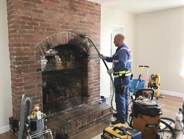 Eastvale Chimney Sweep expert performing detailed chimney sweep in Eastvale, CA